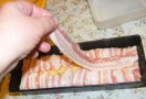 Csirkemelles töltelék - A közepére még fektess egy csík bacont!