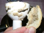 Csirkemájkrém - Egy másik darab kenyérrel a rúdmixer külsejéről is töröld le a májkrémet!