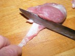 Cukkinis aprópecsenye - A késsel told le a húst a kövérjéről!