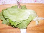 Fejes saláta répával - Késsel nyúlj alá az alsó kupacnak, és emeld rá a felsőre!