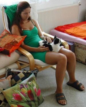 Spanni cica - Lányom ölében