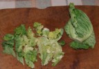Töltelékes zöldségleves - A kelkáposzta feldarabolása