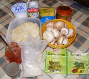 Gombás rakott káposzta - Hozzávalók