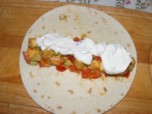 Tofus tortilla - A tejfölös töltelék-csík