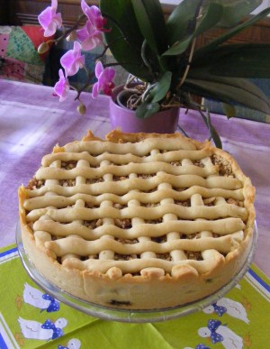 Rácsos almatorta