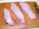 Fondüzés - A csirkemelldarabot hosszában vágd 3 felé!