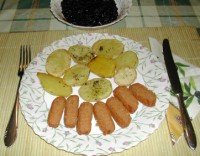 Sütőben sült krumpli - Kész, tányérban.