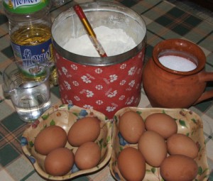 Tojásos nokedli - Hozzávalók