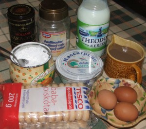 Tiramisu - Hozzávalók