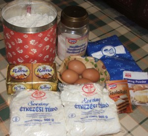 Túrós szelet - Hozzávalók